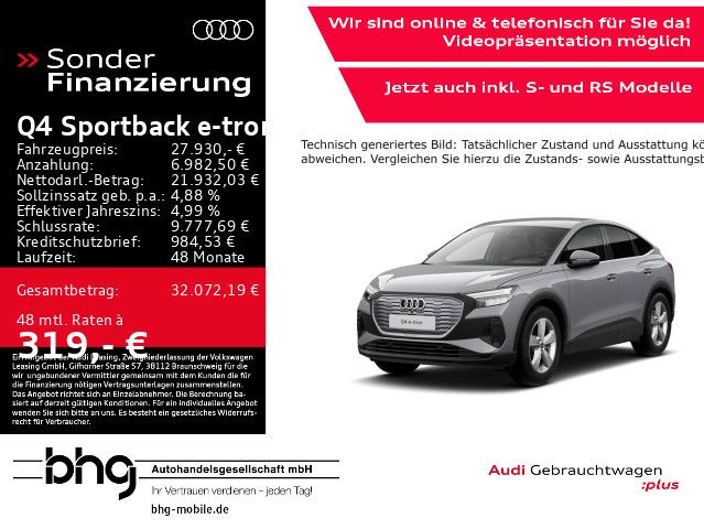 Audi Q4 e-tron 34.951 km 27.930 € Reutlingen 72760