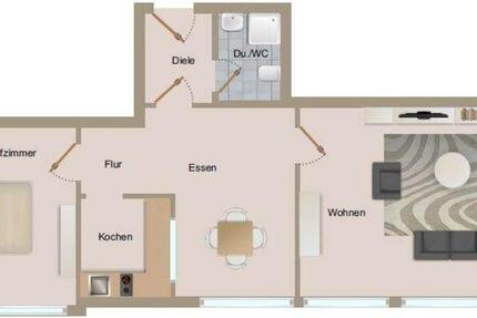 Helle 2,5-Zimmer Wohnung mit Küche und Stellplatz in Sindelfingen 2 zimmer