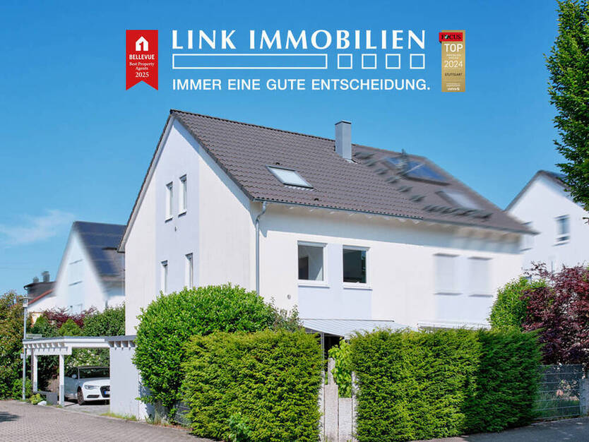 Familienidylle in L-E-Stetten: Moderne Doppelhaushälfte mit Garten in ruhiger Waldrandlage