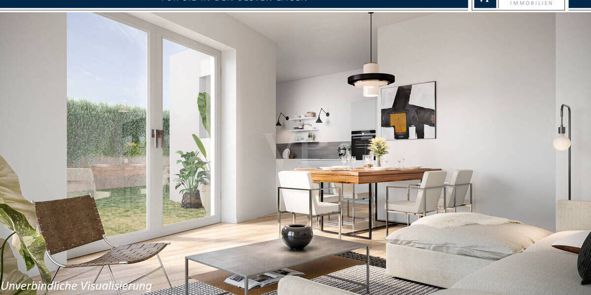 Moderne barrierefreie Erdgeschosswohnung mit großem Garten und zwei Bädern 3 zimmer