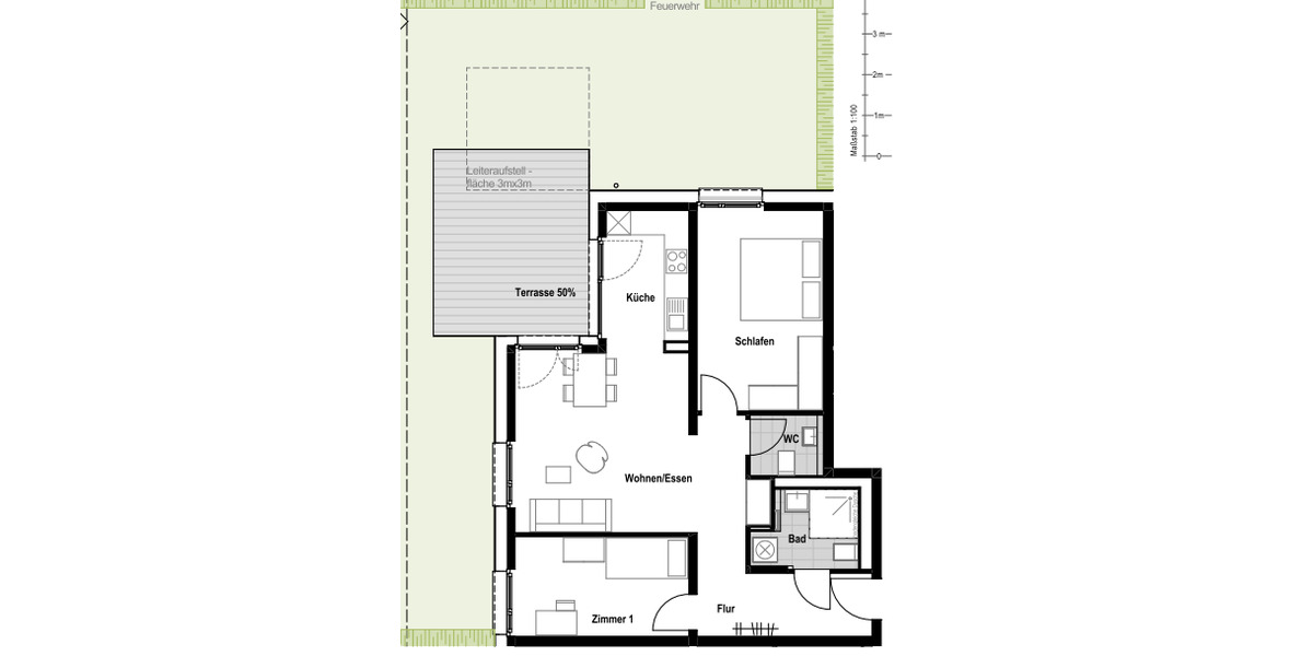 **Köngen: Burgweg: Ihre neue 3-Zimmer-Wohnung mit eigenem Gartenanteil wartet auf Sie** 3 zimmer