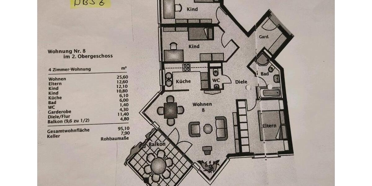 Etagenwohnung Filderstadt - 4 Zimmer, 95 m&sup2;, 414.000&euro; | Angebot:25283345
