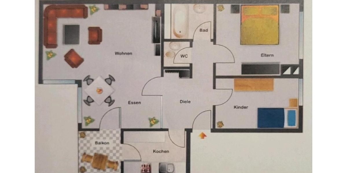 Erdgeschoßwohnung Reutlingen Reutlingen (Kernstadt) - 3.5 Zimmer, 74 m&sup2;, 329.000&euro; | Angebot:24397586