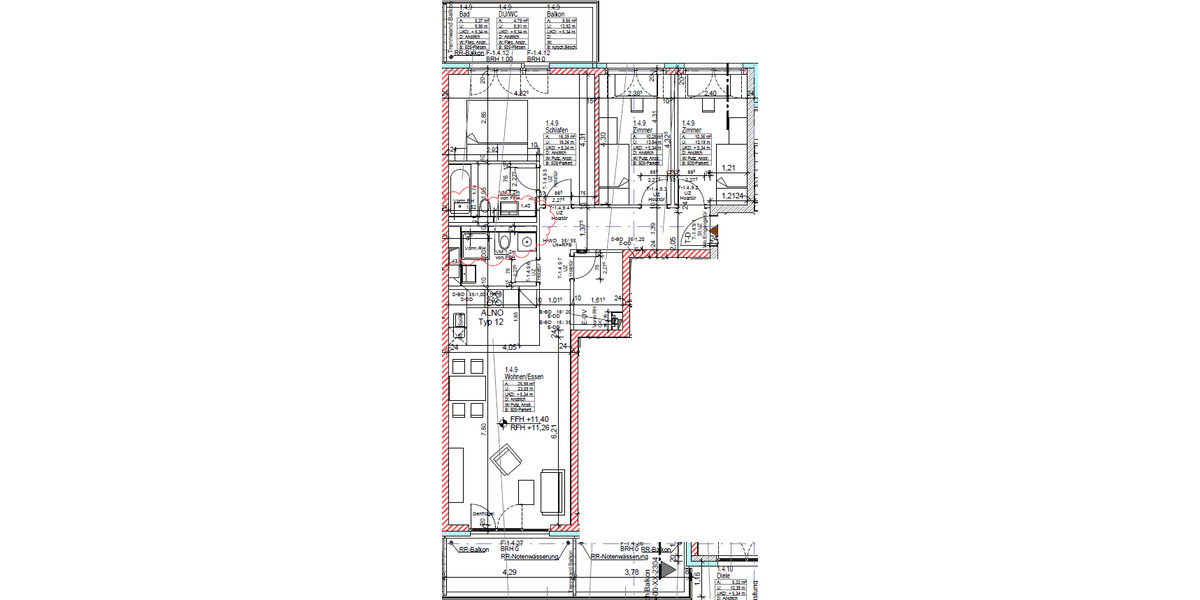 Etagenwohnung Böblingen Dagersheim - 4 Zimmer, 100 m&sup2;, 1.465&euro; | Angebot:26005285
