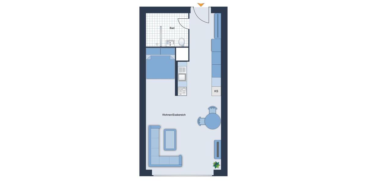 Etagenwohnung Ludwigsburg Eglosheim - 1 Zimmer, 32 m&sup2;, 990&euro; | Angebot:25632699