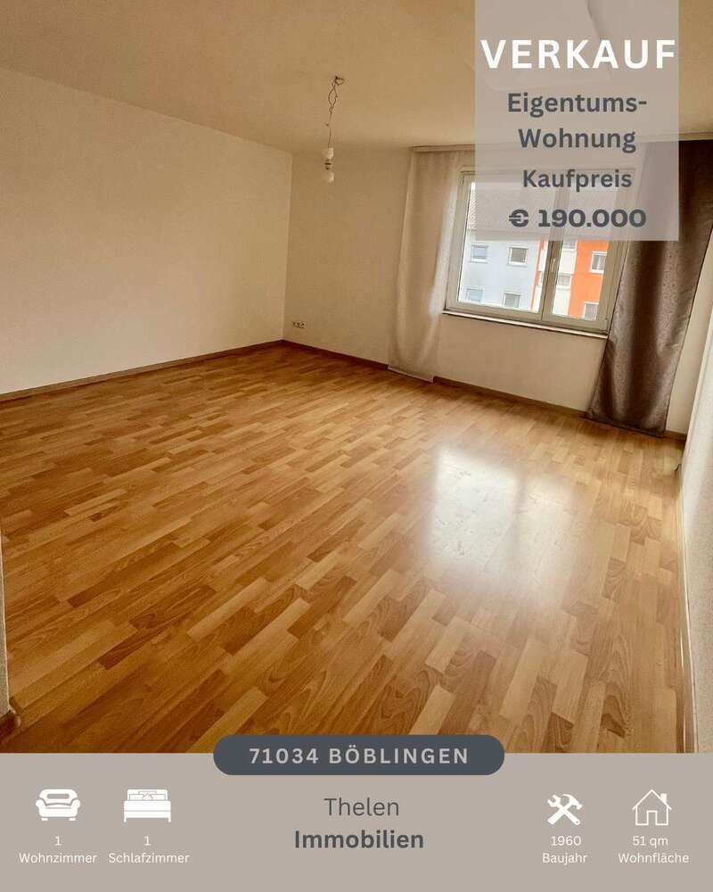 Wohnung zum Kaufen in Böblingen 190.000 € 51 m²