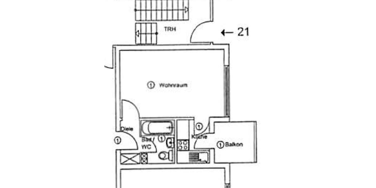 Etagenwohnung Stuttgart Bad Cannstatt - 1 Zimmer, 45 m&sup2;, 135.000&euro; | Angebot:26765343