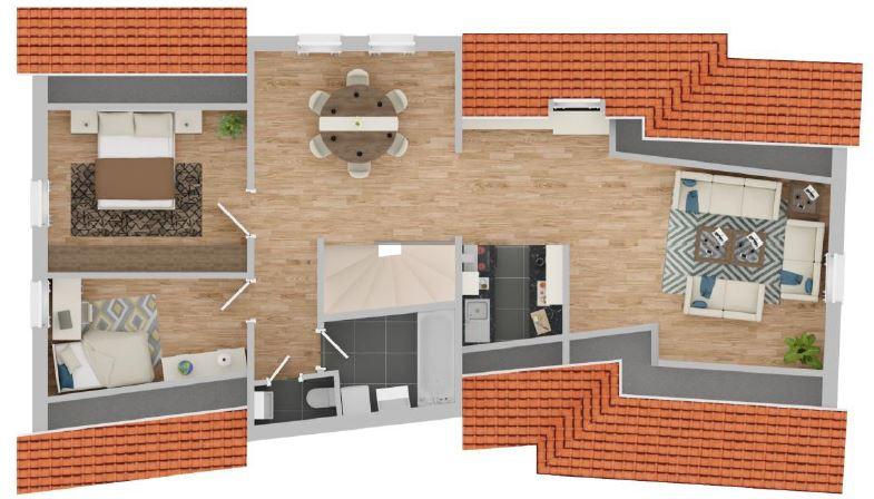 Dachgeschoßwohnung Rottenburg am Neckar - 3.5 Zimmer, 75 m&sup2;, 185.000&euro; | Angebot:26804440