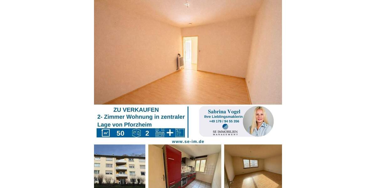 Etagenwohnung Pforzheim Oststadt - 2 Zimmer, 50 m&sup2;, 119.000&euro; | Angebot:25708111
