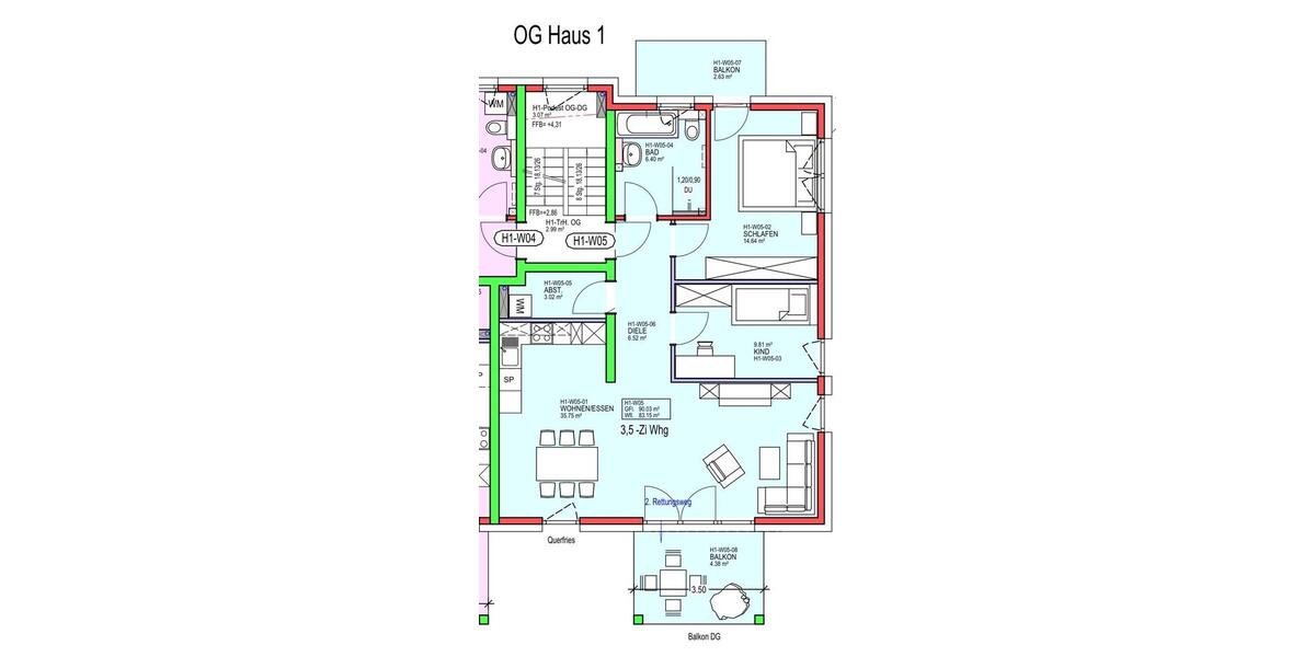 Etagenwohnung Rottenburg am Neckar - 3.5 Zimmer, 83 m&sup2;, 385.000&euro; | Angebot:26447793