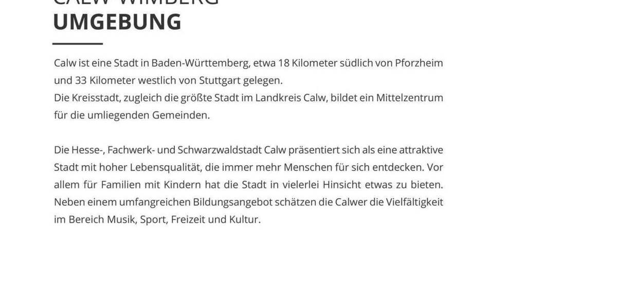 Terrassenwohnung Calw Wimberg - 2 Zimmer, 61 m&sup2;, 300.000&euro; | Angebot:24697562