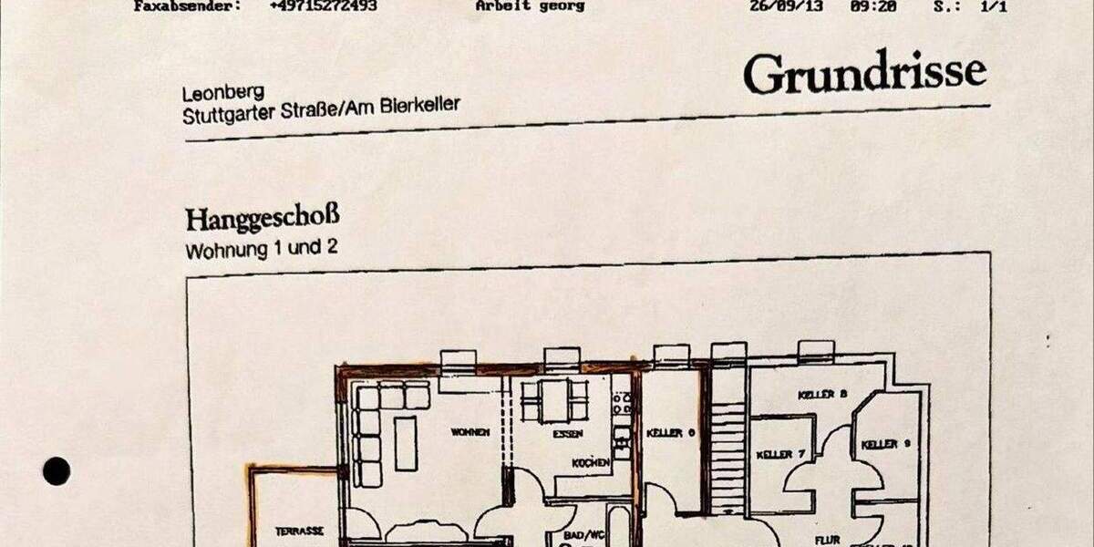Etagenwohnung Leonberg Höfingen - 2 Zimmer, 62 m&sup2;, 269.000&euro; | Angebot:25805870