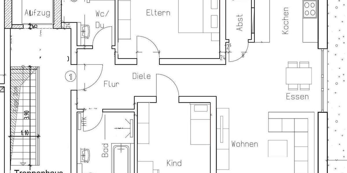 Mehrfamilienhaus, Wohnhaus Bietigheim-Bissingen Bietigheim - 3 Zimmer, 97 m&sup2;, 477.000&euro; | Angebot:25940788