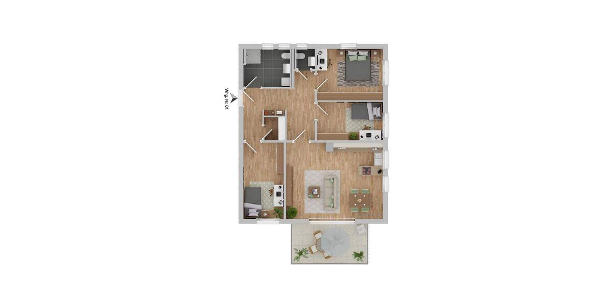 Etagenwohnung Herrenberg-Oberjesingen Oberjesingen - 4 Zimmer, 104 m&sup2;, 495.000&euro; | Angebot:24794114