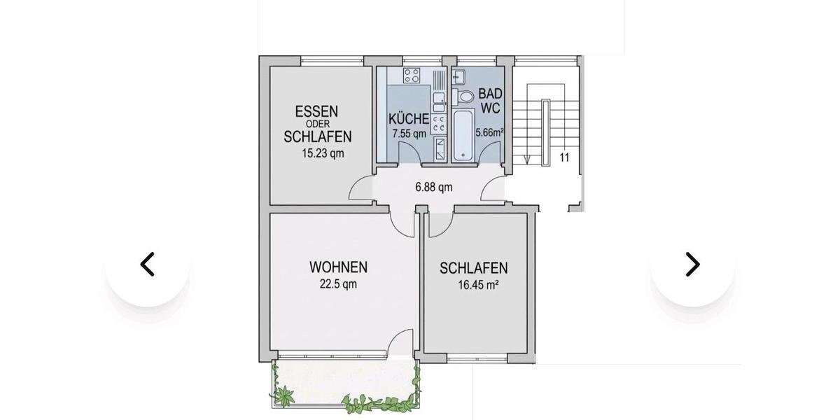 Etagenwohnung Calw - 3 Zimmer, 75 m&sup2;, 250.000&euro; | Angebot:26164254