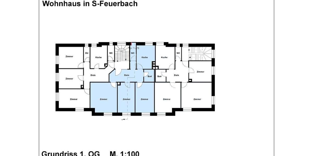 Etagenwohnung Stuttgart Feuerbach - 3 Zimmer, 75 m&sup2;, 700&euro; | Angebot:26222388