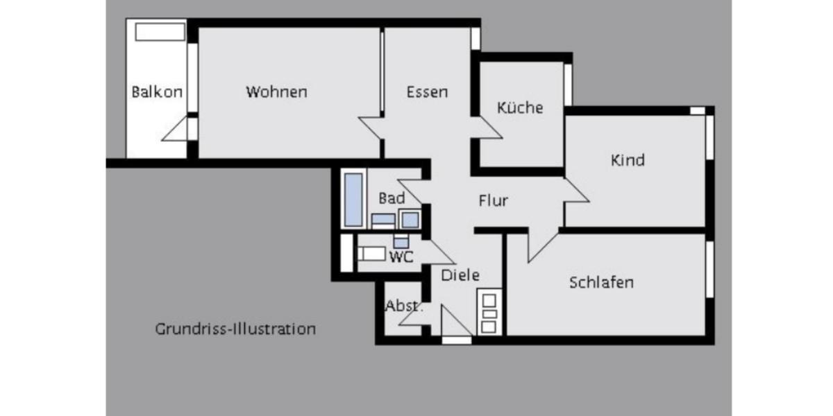 Etagenwohnung Leonberg - 3.5 Zimmer, 86 m&sup2;, 1.290&euro; | Angebot:26478731