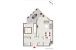 Etagenwohnung Möglingen - 2.5 Zimmer, 58 m&sup2;, 880&euro; | Angebot:26565136