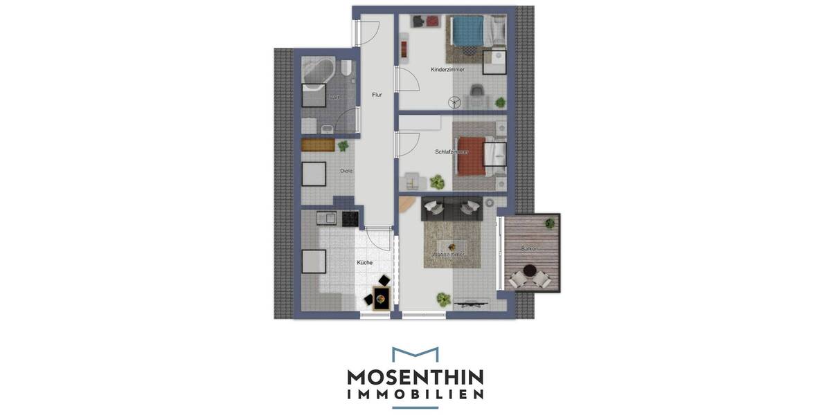 Etagenwohnung Stuttgart / Rohracker Rohracker - 3 Zimmer, 57 m&sup2;, 237.000&euro; | Angebot:26851181