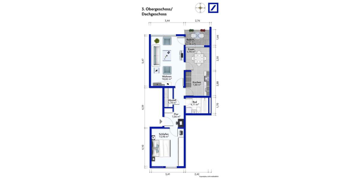 Etagenwohnung Ludwigsburg Eglosheim - 2 Zimmer, 62 m&sup2;, 197.000&euro; | Angebot:25822689