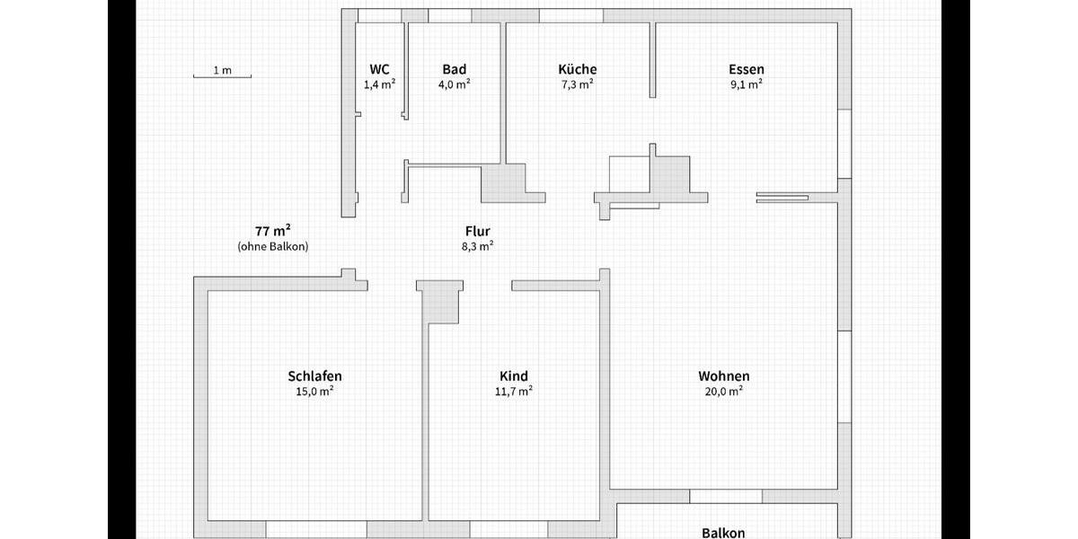 Etagenwohnung Kornwestheim - 4 Zimmer, 77 m&sup2;, 357.000&euro; | Angebot:27019961
