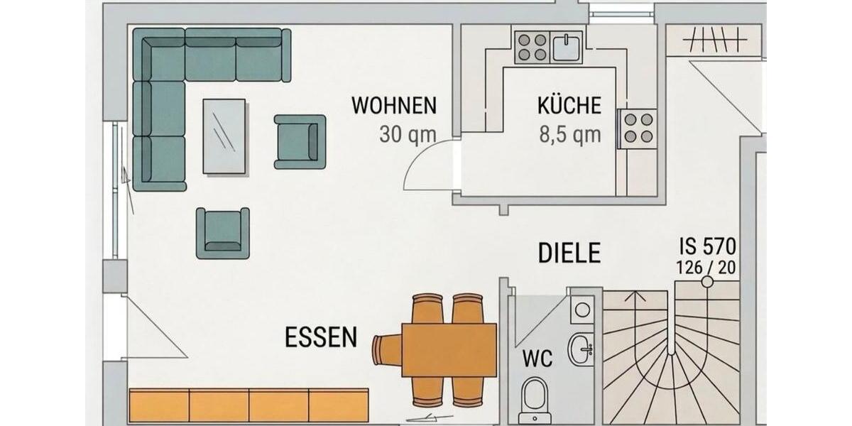 Reihenhaus Wimsheim - 4 Zimmer, 120 m&sup2;, 1.450&euro; | Angebot:27620314