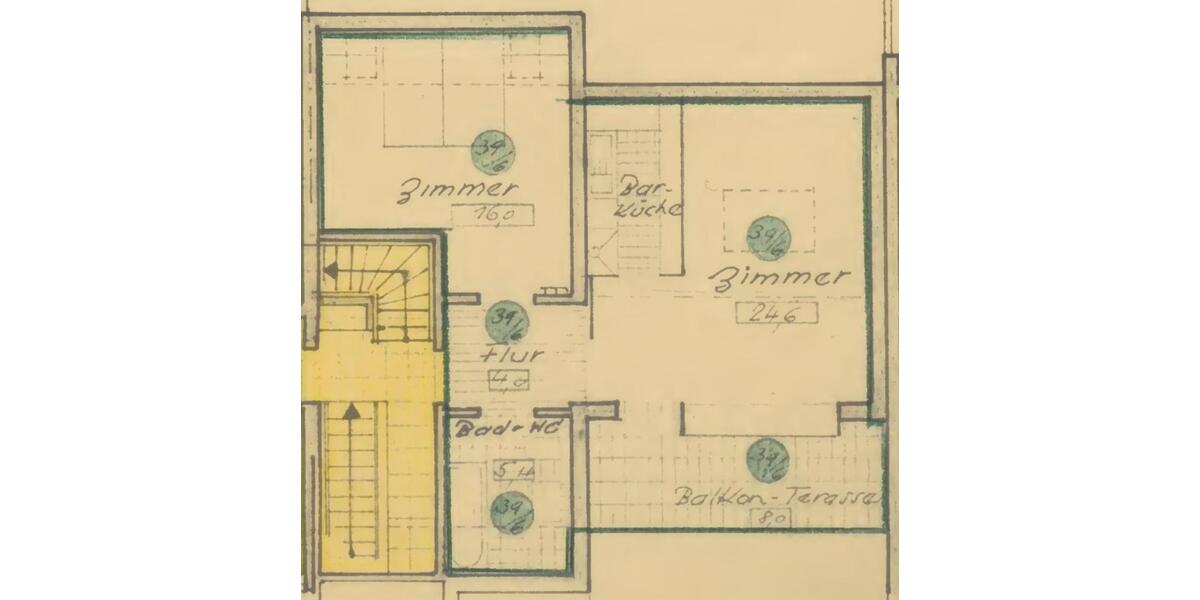 Dachgeschoßwohnung Stuttgart Hedelfingen - 2 Zimmer, 54 m&sup2;, 219.000&euro; | Angebot:23928181