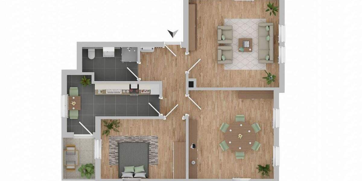 Etagenwohnung Stuttgart Botnang - 5 Zimmer, 150 m&sup2;, 499.000&euro; | Angebot:23402151