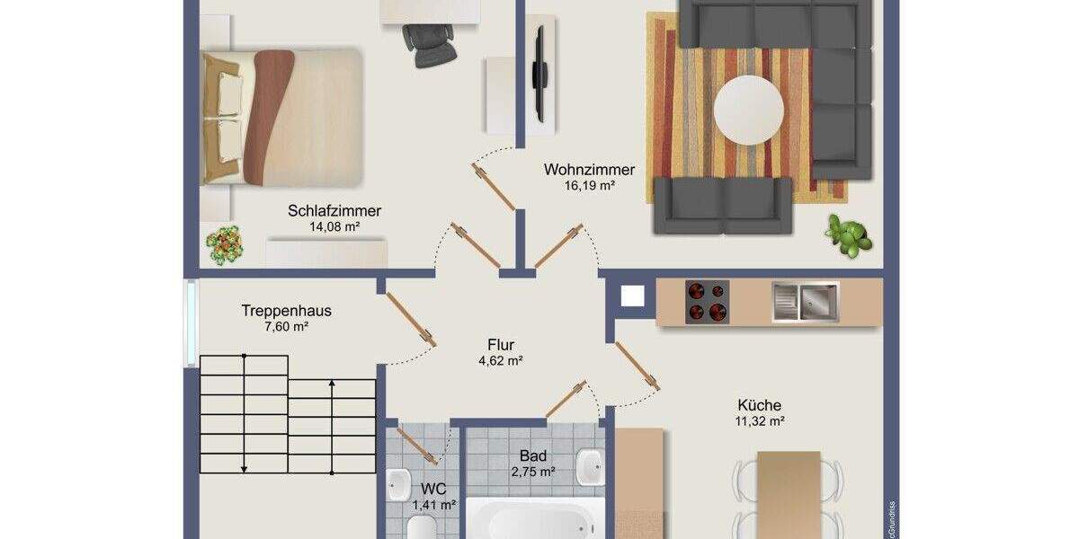 Doppelhaushälfte Niefern-Öschelbronn Niefern - 6 Zimmer, 125 m&sup2;, 299.000&euro; | Angebot:24874027