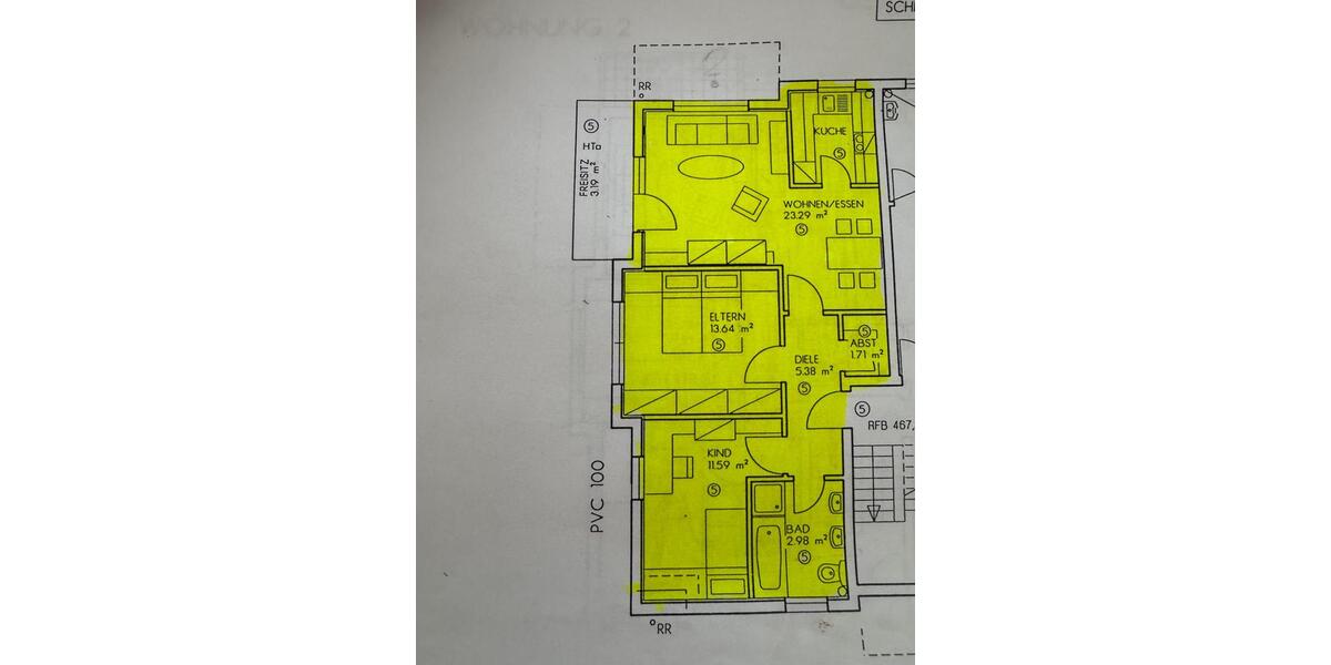 Erdgeschoßwohnung Rottenburg am Neckar - 3.5 Zimmer, 69 m&sup2;, 259.000&euro; | Angebot:27259748