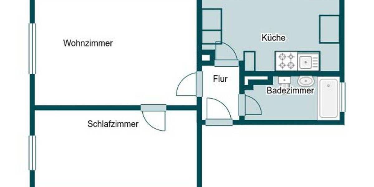 Etagenwohnung Stuttgart Rot - 2 Zimmer, 56 m&sup2;, 160.000&euro; | Angebot:26852850