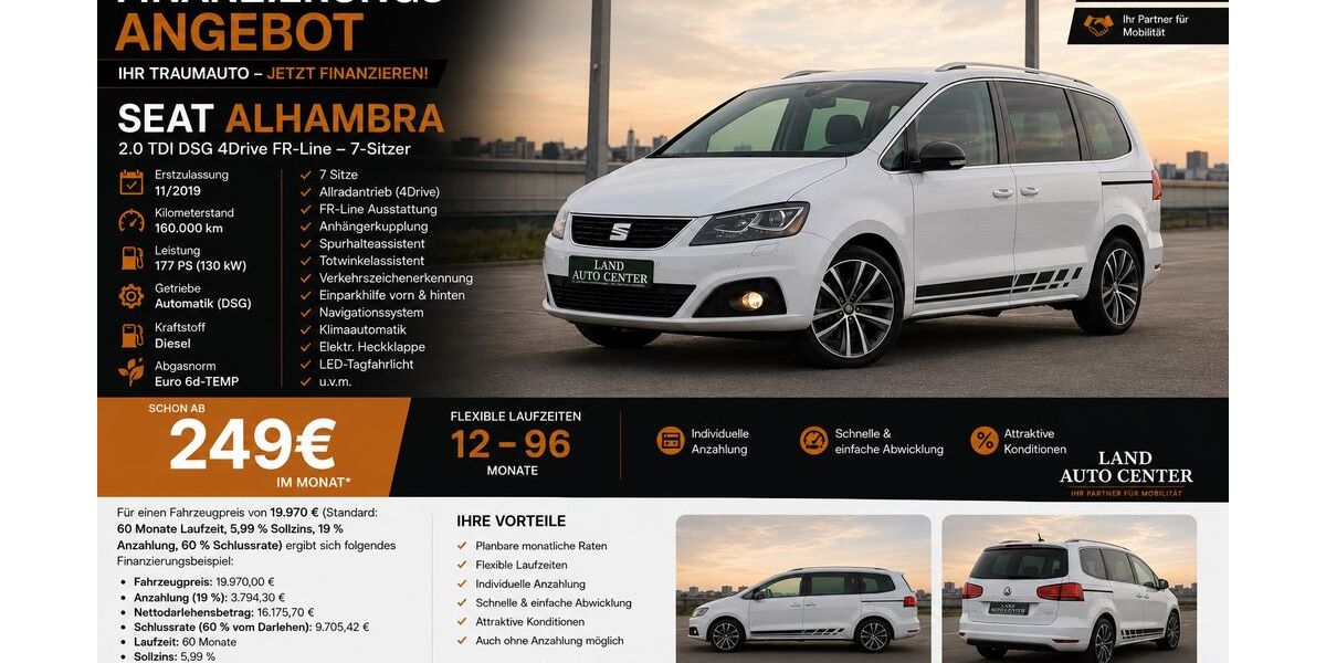 Seat Alhambra 160.000 km 19.900 &euro; Böblingen/Stuttgart 71032