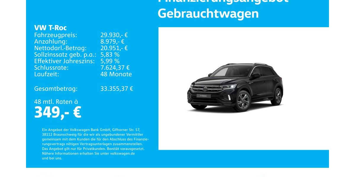 VW T-Roc 25.742 km 29.930 &euro; Stuttgart-Wangen 70188