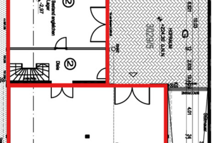 Verkehrsgünstige Gewerbehalle m. Sanitärraum, Büro und Stpl. zimmer