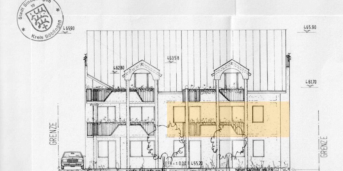 Etagenwohnung Sindelfingen Maichingen - 3 Zimmer, 77 m&sup2;, 330.000&euro; | Angebot:24438868