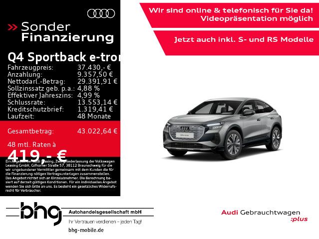 Audi Q4 e-tron 44.066 km 37.430 &euro; Tübingen 72072