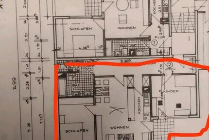 Zentrale, helle 3 Zimmerwohnung (95 Quadratmeter) mit Balkon 3 zimmer