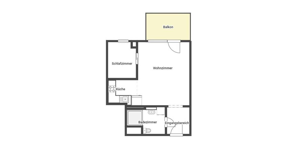 Etagenwohnung Stuttgart Weilimdorf - 2 Zimmer, 41 m&sup2;, 210.000&euro; | Angebot:26862669