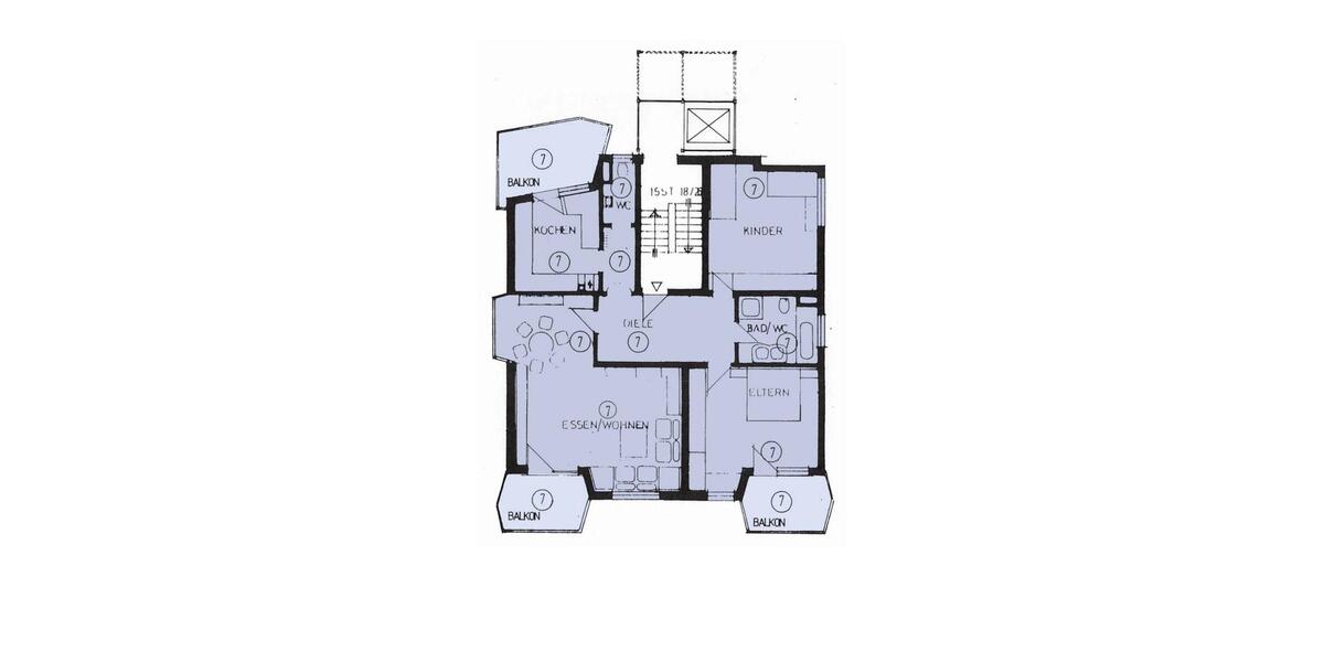 Etagenwohnung Stuttgart Bopser - 3 Zimmer, 115 m&sup2;, 1.790&euro; | Angebot:25931292