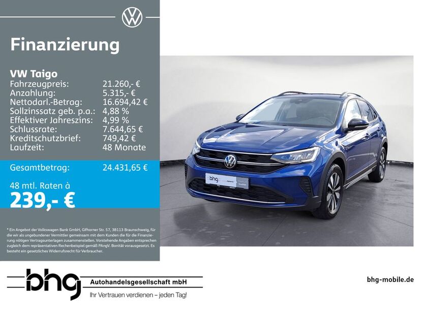 VW Taigo 9.584 km 21.260 € Metzingen 72555
