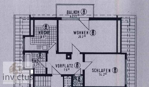 Dachgeschoßwohnung Stuttgart Luginsland - 2.5 Zimmer, 55 m&sup2;, 980&euro; | Angebot:26129769