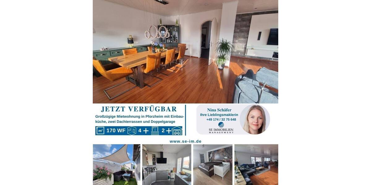 Etagenwohnung Pforzheim Oststadt - 4 Zimmer, 170 m&sup2;, 1.700&euro; | Angebot:23588934