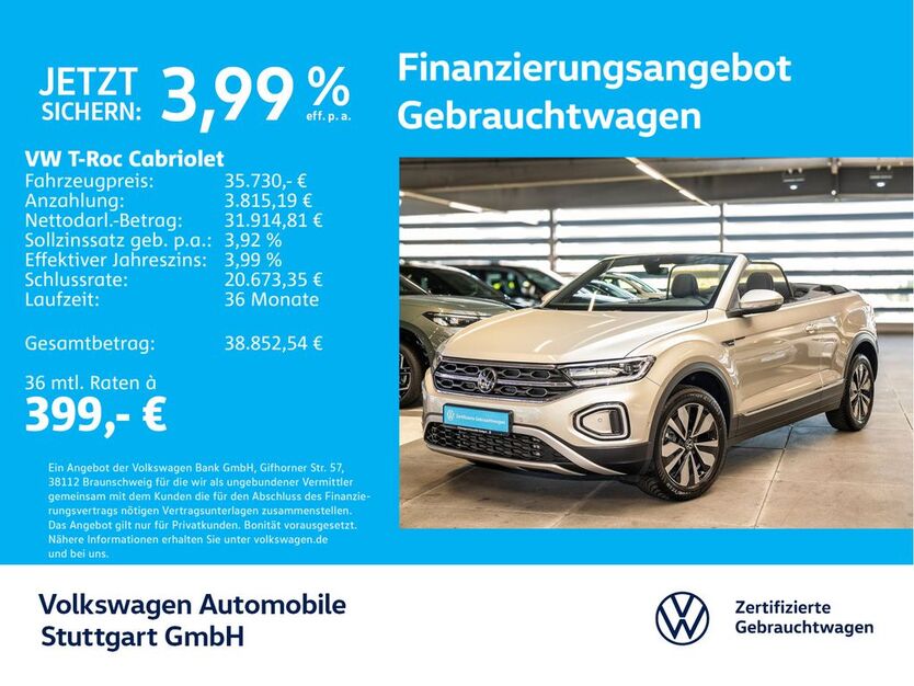 VW T-Roc 8.399 km 35.730 € Stuttgart-Feuerbach 70469