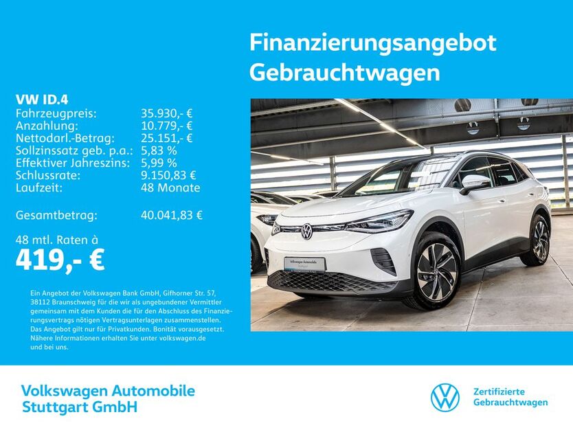 VW ID.4 9.552 km 35.930 € Stuttgart-Feuerbach 70469