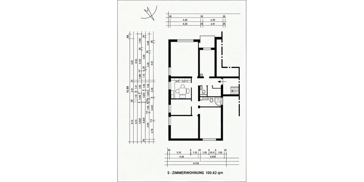 Etagenwohnung Esslingen am Neckar Brühl - 4 Zimmer, 101 m&sup2;, 489.000&euro; | Angebot:27569672