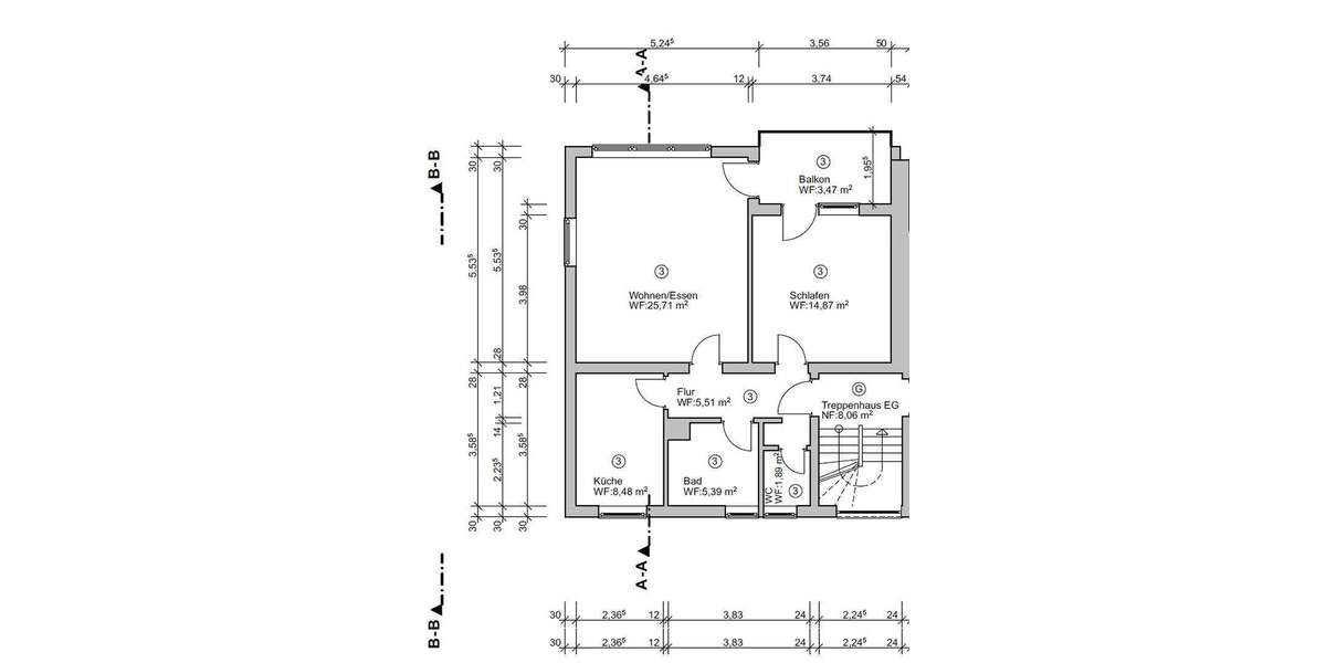 Etagenwohnung Reutlingen Sondelfingen - 2 Zimmer, 65 m&sup2;, 199.000&euro; | Angebot:25712555