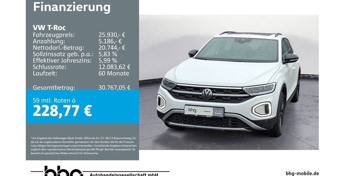 VW T-Roc 76.677 km 25.360 &euro; Reutlingen 72770