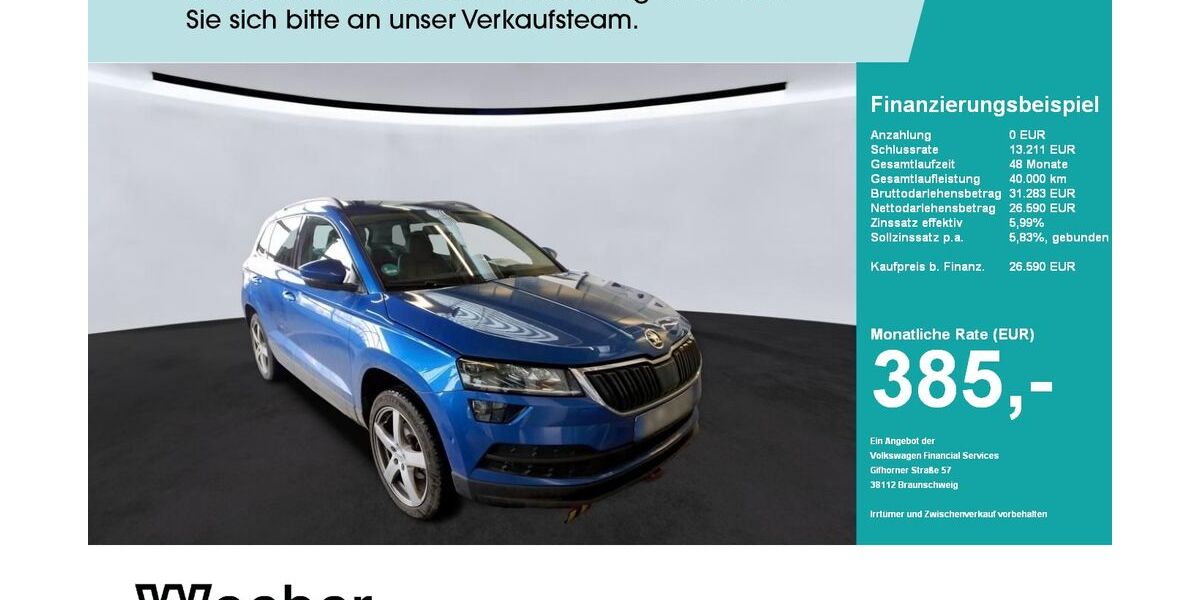 Skoda Karoq 63.338 km 26.590 &euro; Herrenberg 71083