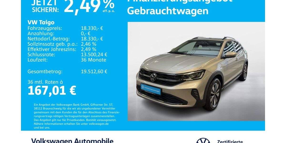 VW Taigo 16.193 km 17.530 &euro; Stuttgart-Feuerbach 70469