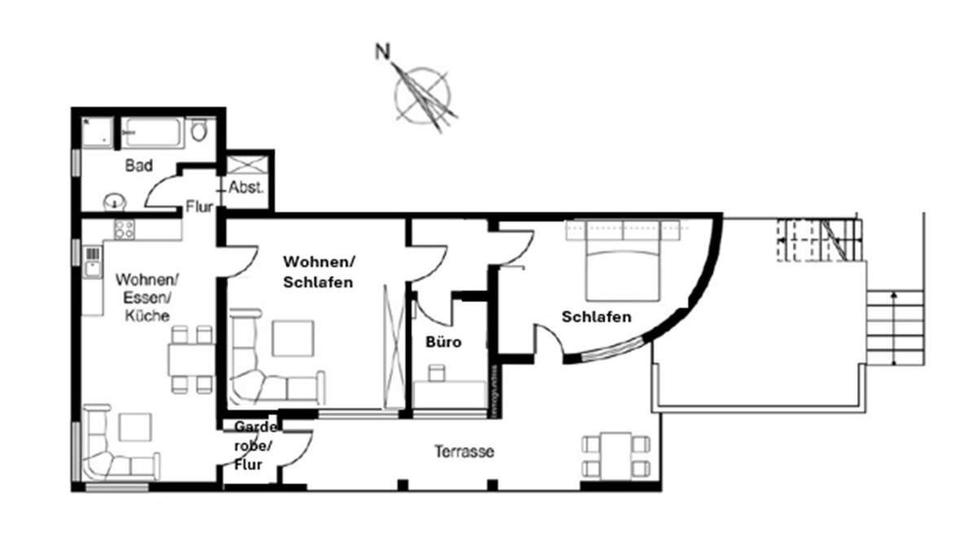 Erdgeschoßwohnung Reutlingen Sondelfingen - 4 Zimmer, 113 m&sup2;, 1.790&euro; | Angebot:25334976